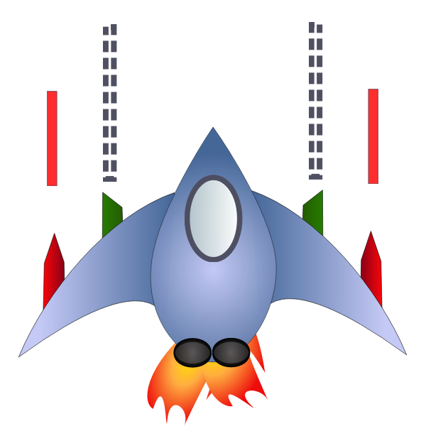 Cartoon spaceship vector image | Free SVG