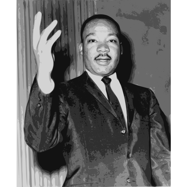Download Martin Luther King Jr. front portrait vector illustration ...