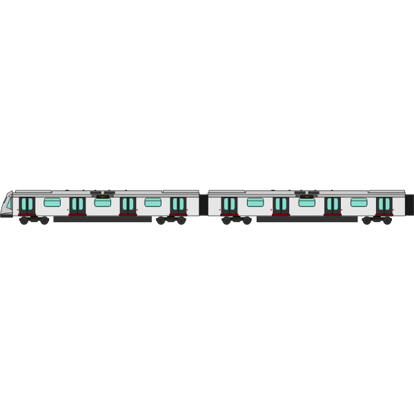 Line train vector image