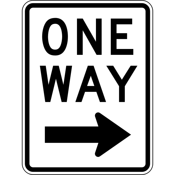 One way traffic sign | Free SVG