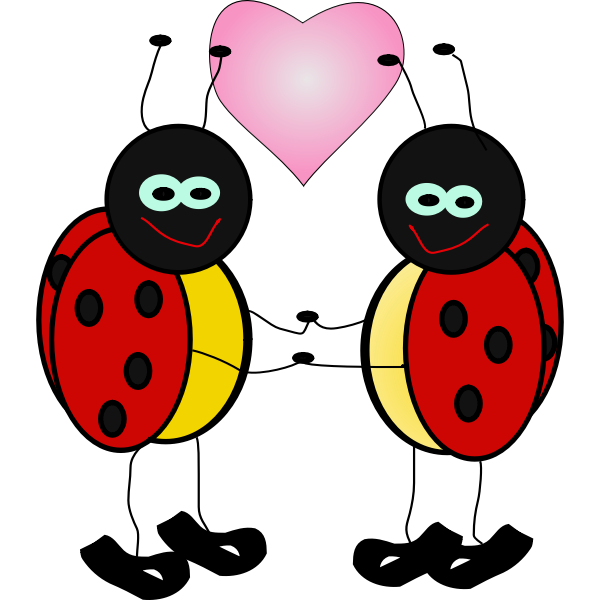 Lady bugs in love