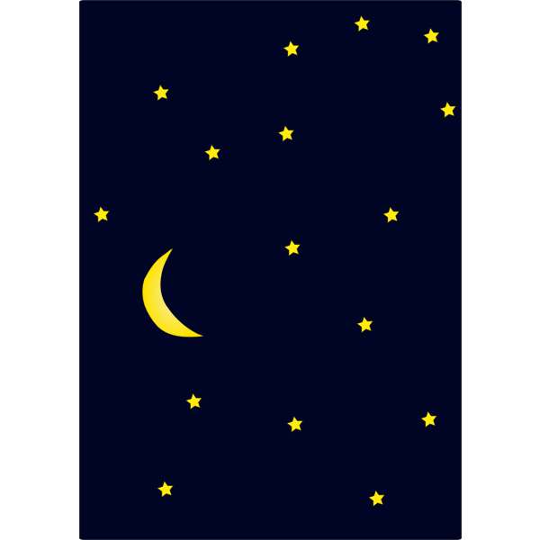 Moon And Sky Full Of Stars Vector Background Free Svg