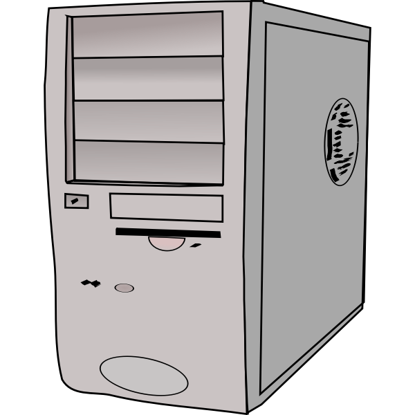 Pc Case Vector Clip Art Free Svg