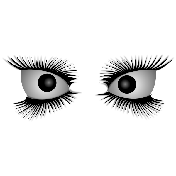Vector image of mad eyes