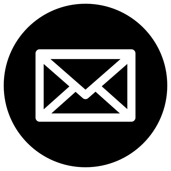 Mail Icon White on Black | Free SVG