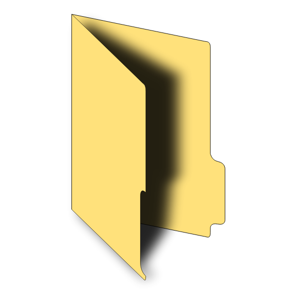 Open folder vector graphics