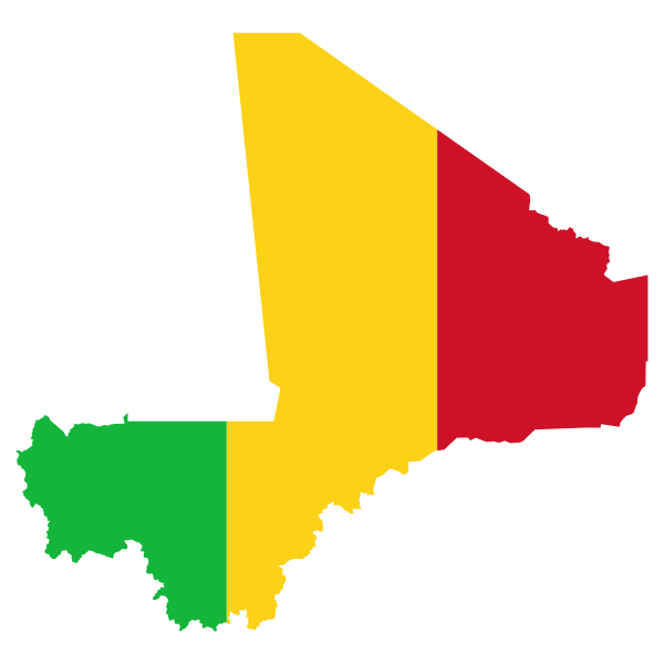 Mali Flag Map
