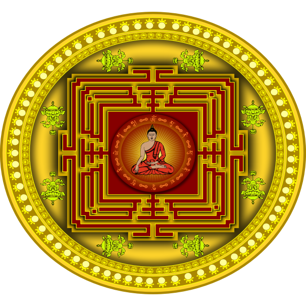 Download Mandala with Buddha | Free SVG