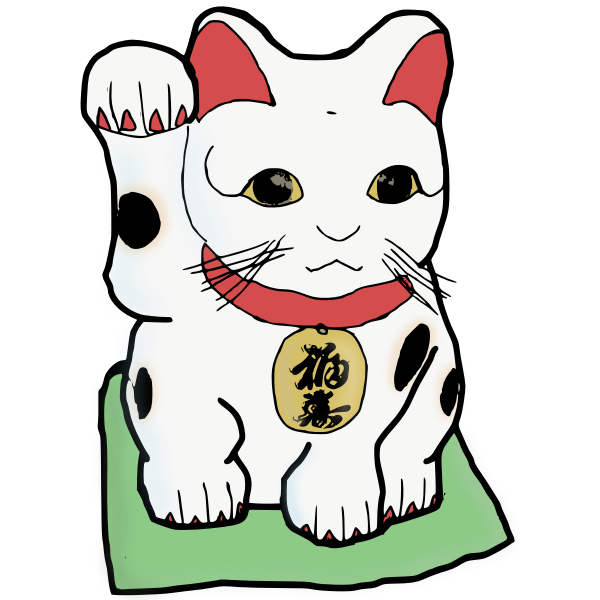 Japanese cat vector image
