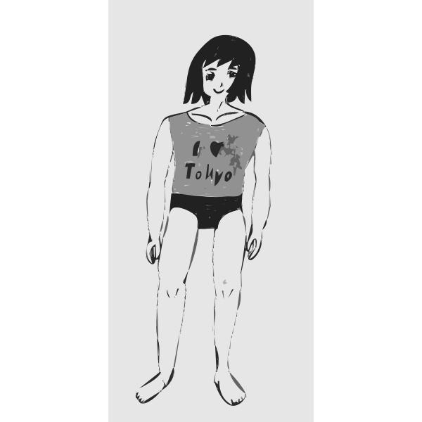 Manga Boy Body - Free SVG