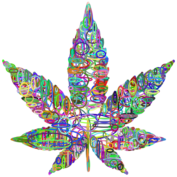 Marijuana Ellipses Wireframe Prismatic 2