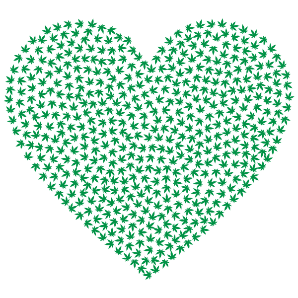 Marijuana Heart Green