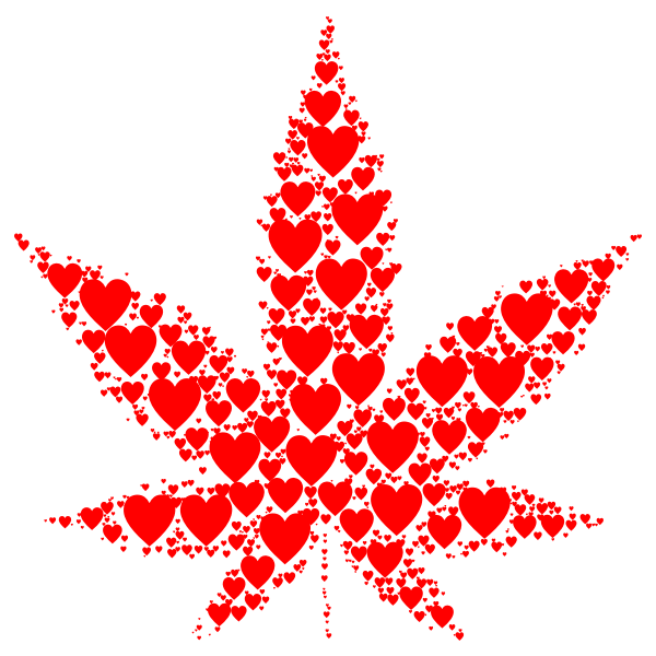 Download Marijuana Leaf Hearts | Free SVG