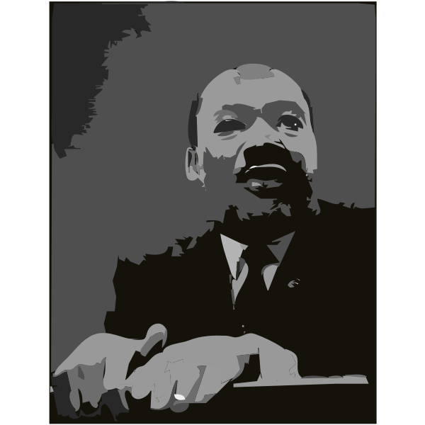Martin Luther King Jr at pulpit remix