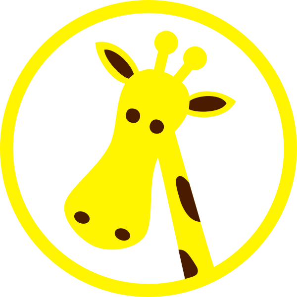 Giraffe head logo vector image