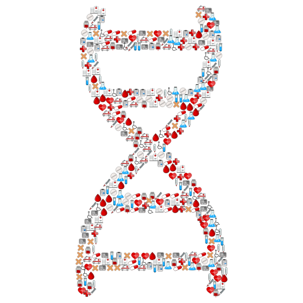 Medical icons on DNA
