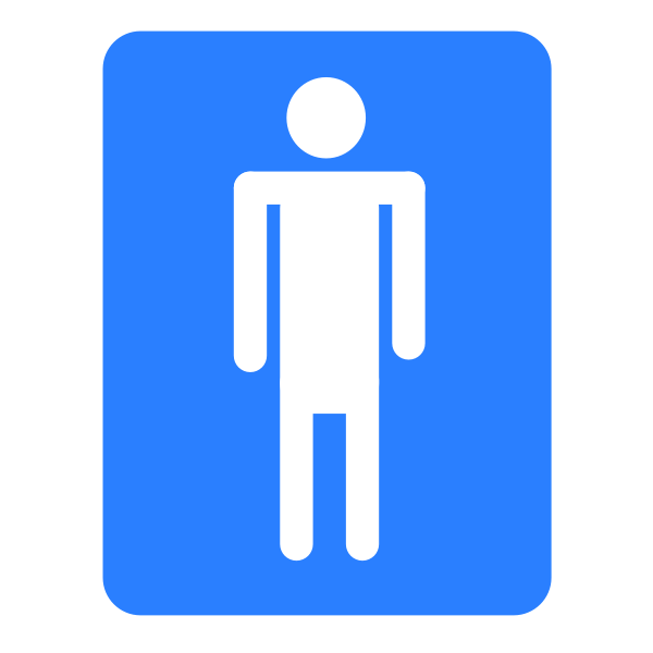 Men's bathroom sign vector clip art