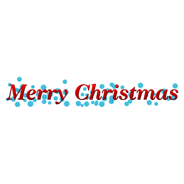 Merry Christmas banner with snowflakes vector clip art