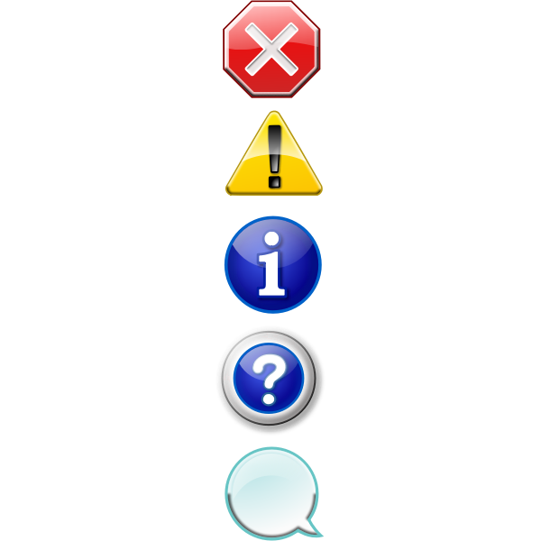 Message box icons set vector illustration