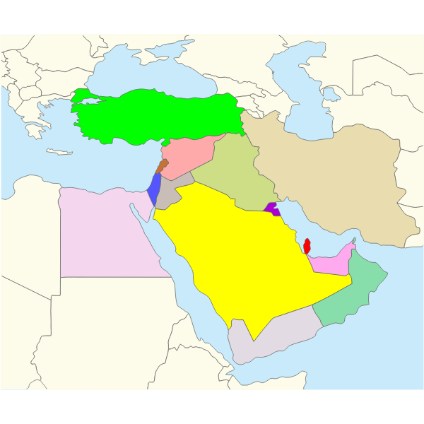 Map of middle east