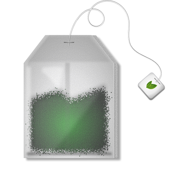 Mint tea bag vector graphics