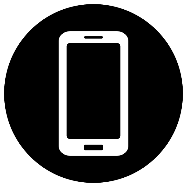 Download Mobile Icon White On Black Free Svg