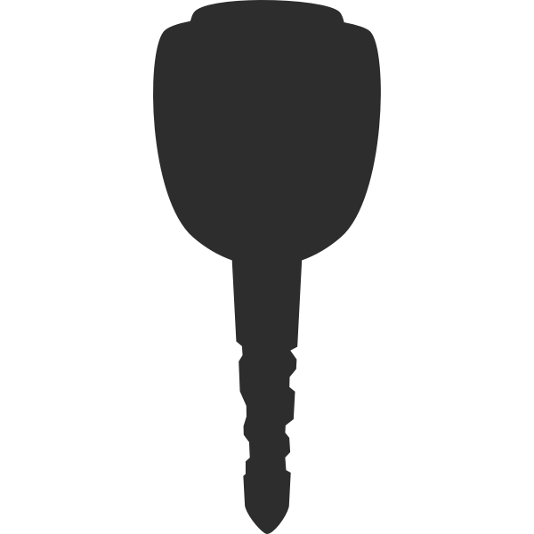 Black silhouette vector image of car door key