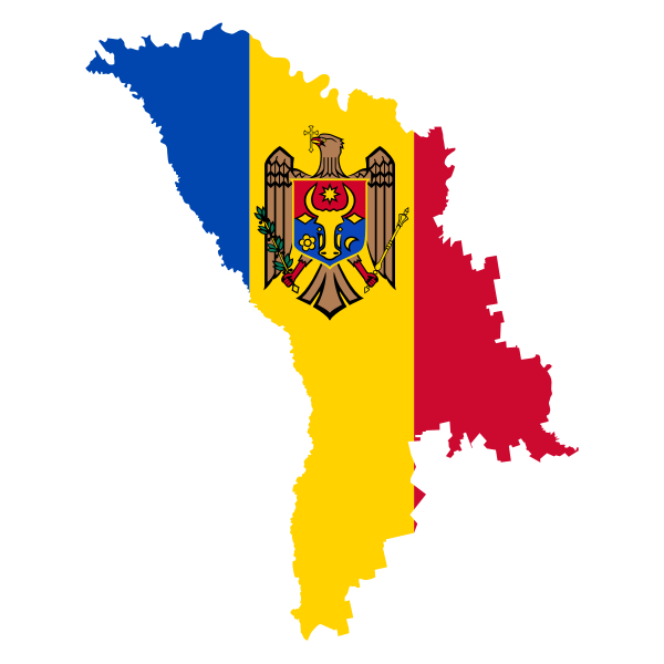 Moldova Map Flag