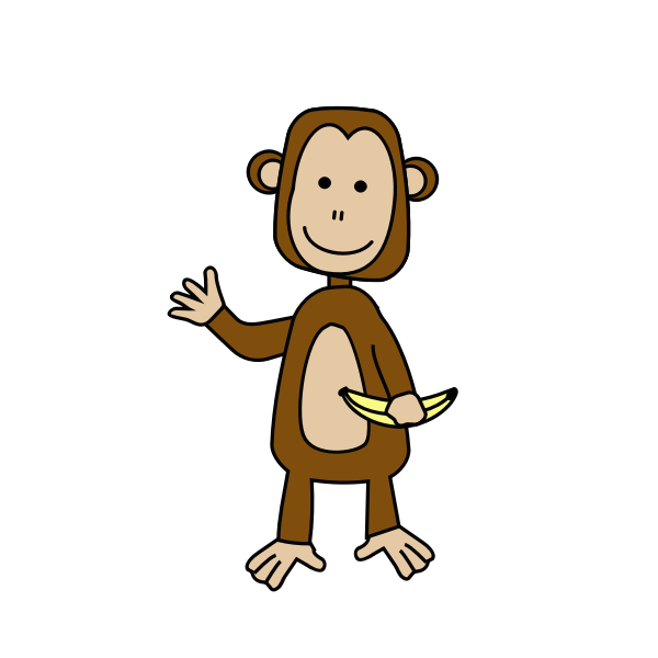 Cartoon monkey-1624912306 | Free SVG