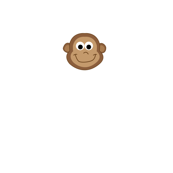 Smiling monkey's head | Free SVG
