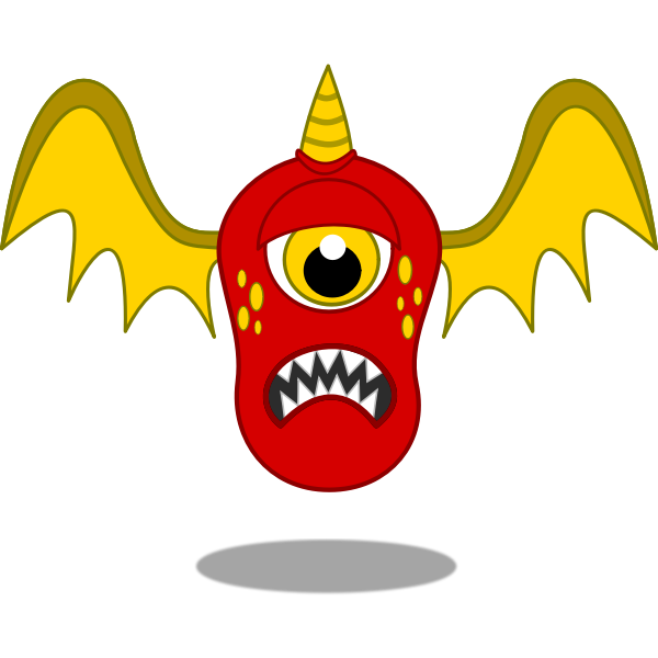 Red flying monster | Free SVG
