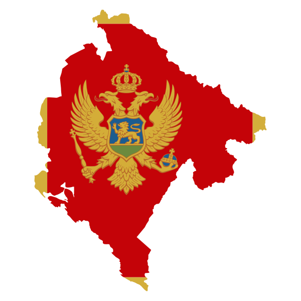 Montenegro Map Flag