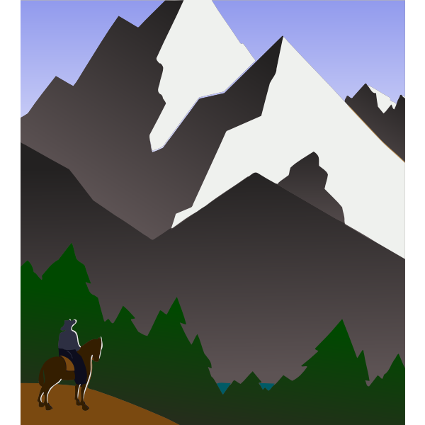 Mountain scene vector image