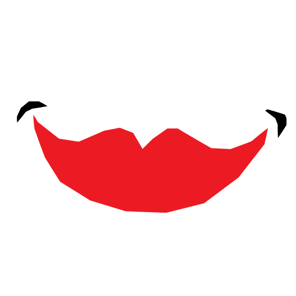 Mouth in red color