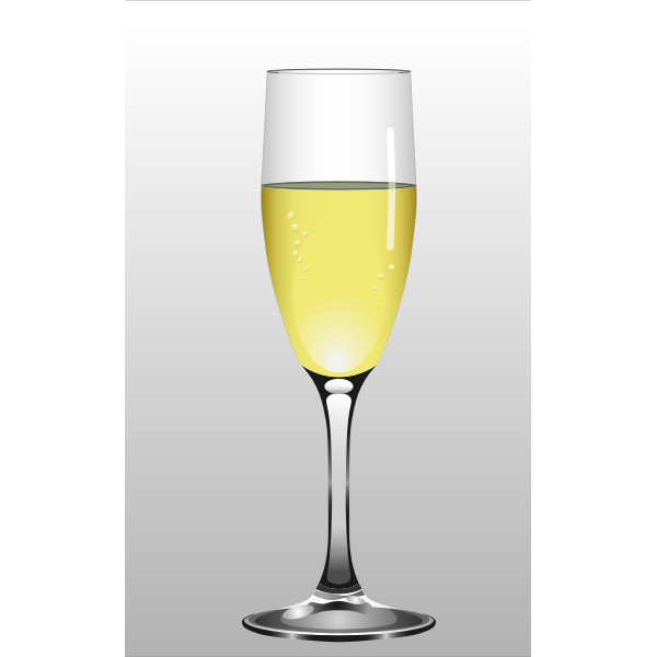 Vector illustration of glass of champagne