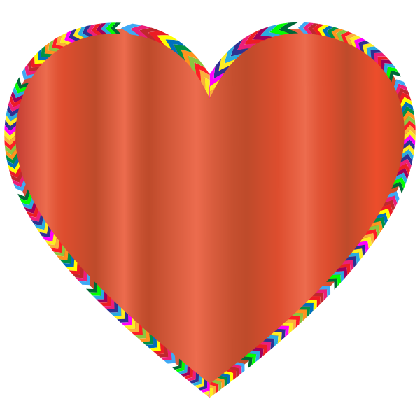 Multicolored Arrows Heart Filled 2
