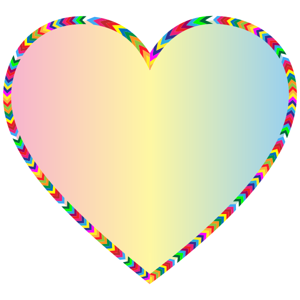 Multicolored Arrows Heart Filled 6