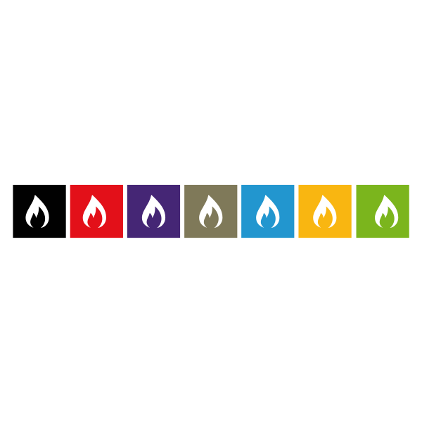 Multicolored Fire Icons