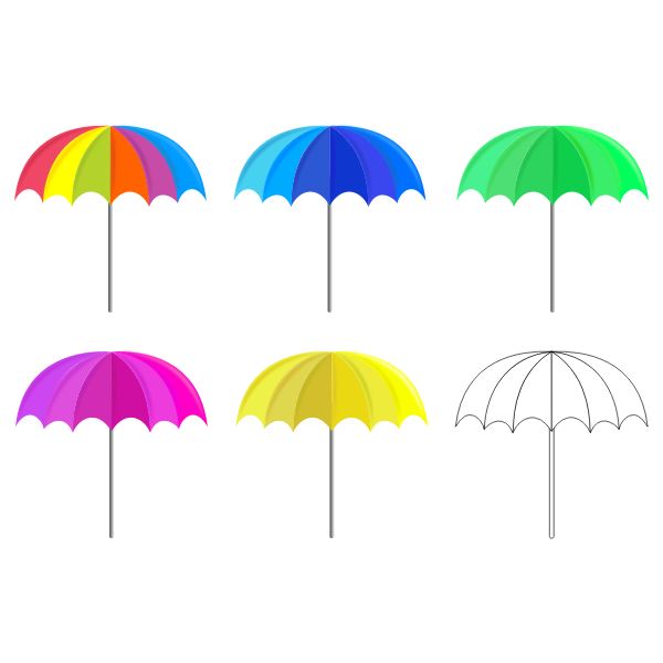 Multicolored Umbrellas