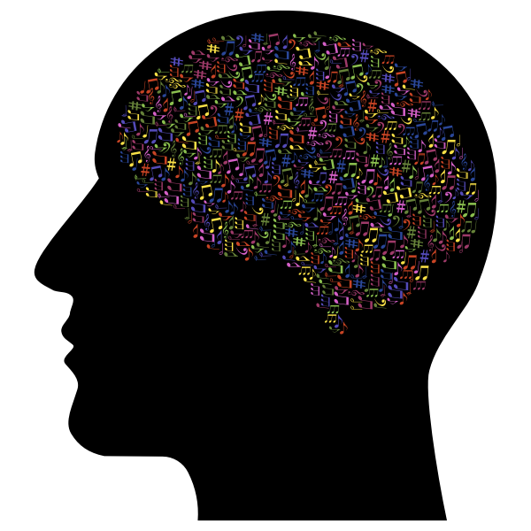 Music Head Brain Silhouette