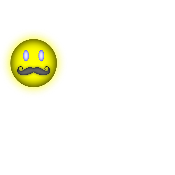 Smiley with mustache vector image