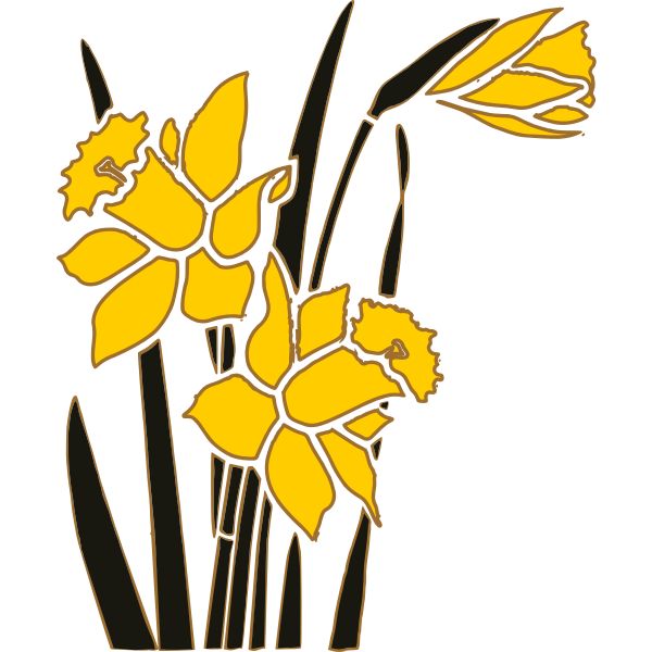 narcissus silhouette flowers svg Narcissus svg narcissus clipart papercutting svg botanical svg floral svg narcissus cut file