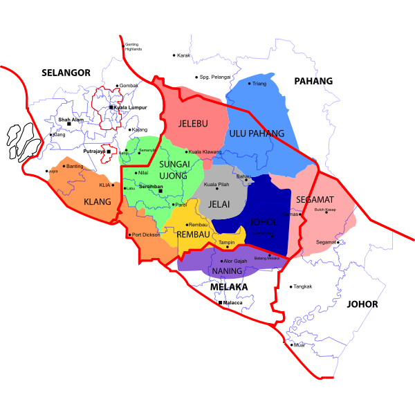 Map Of Negeri Sembilan : File Negeri Sembilan In Malaysia Svg Wikipedia
