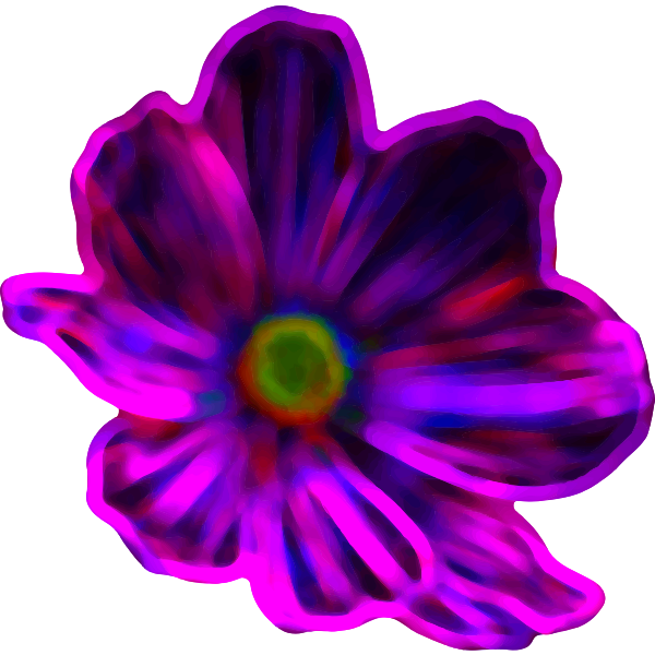 Neon Flower Illustration | Free SVG