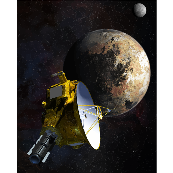 New Horizons Pluto Flyby Artist Concept 14 July 2015