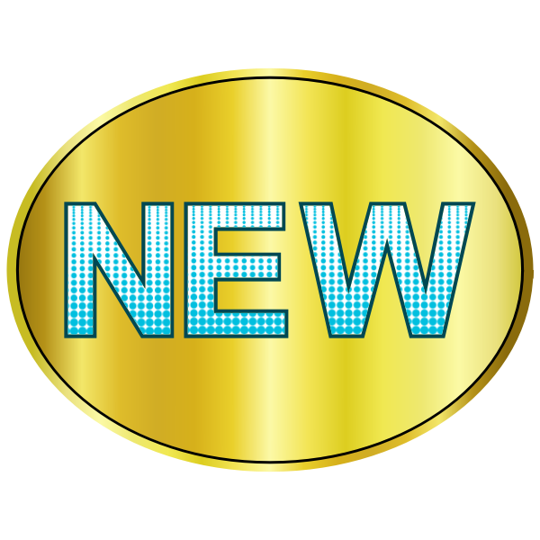 Yellow new sign vector image