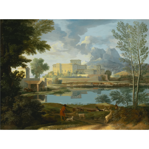 Nicolas Poussin Landscape With A Calm