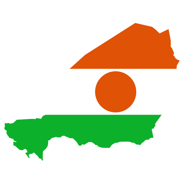 Niger Flag Map