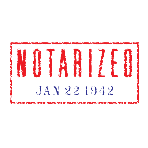 Notarized stamp imprint vector graphics