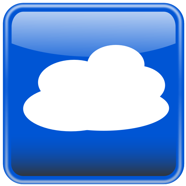 Cloud computing button vector